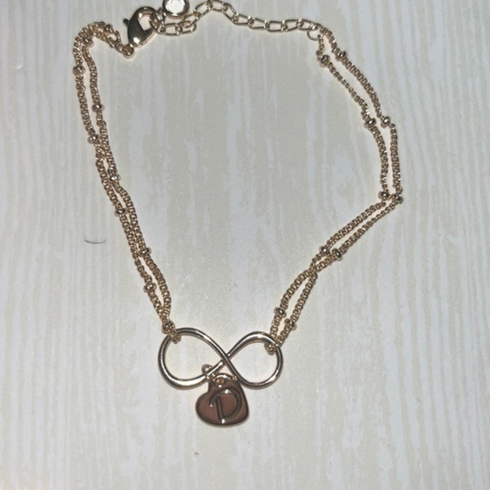 “D” infinity bracelet